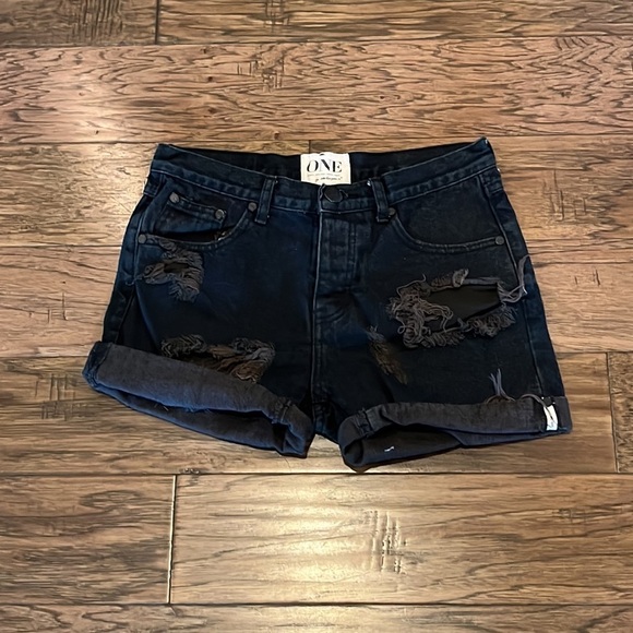 One Teaspoon Chargers Relaxed Fit Shorts Size 24 - Picture 1 of 16